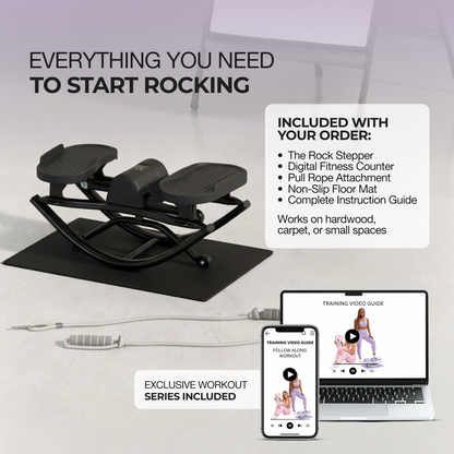 Aevura Studio RockStep Pro – Compact Full-Body Home Fitness Stepper