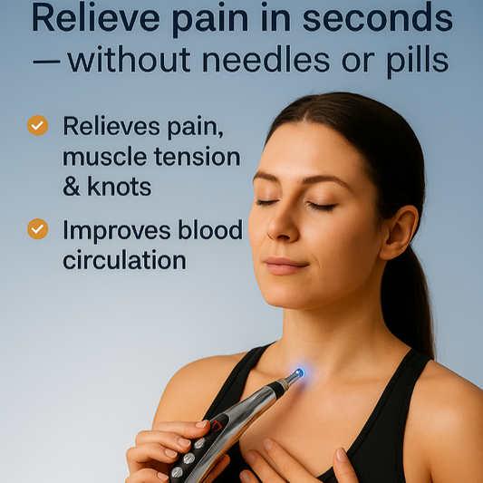 Rechargeable Acupuncture Pen with interchangeable heads
