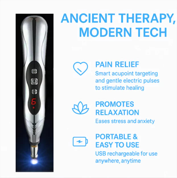 Acupuncture healing pen in hand